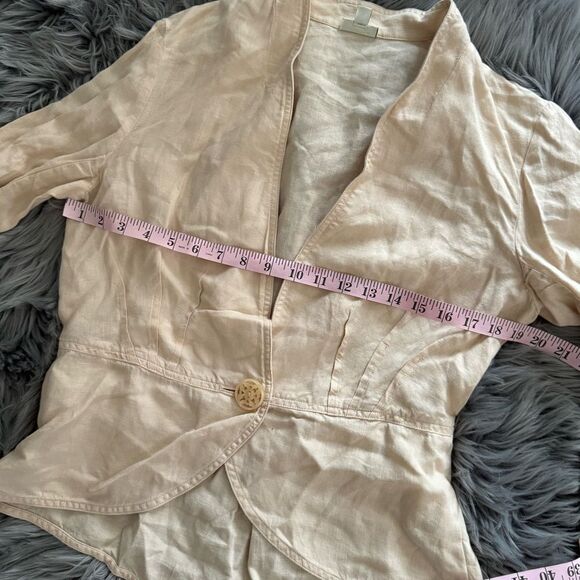 J Jill Cream Blazer with Wrap-Style Front and Fitted Design - Picture 9 of 9